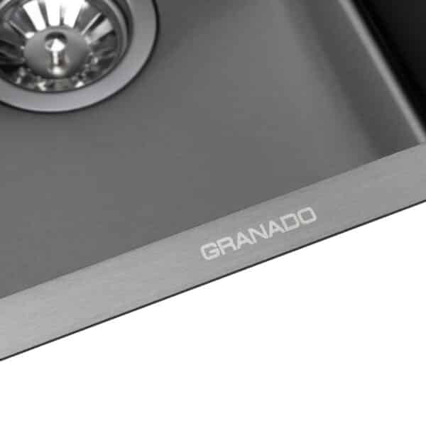 Мийка GRANADO Under top mini STEEL S201 black - Зображення 3